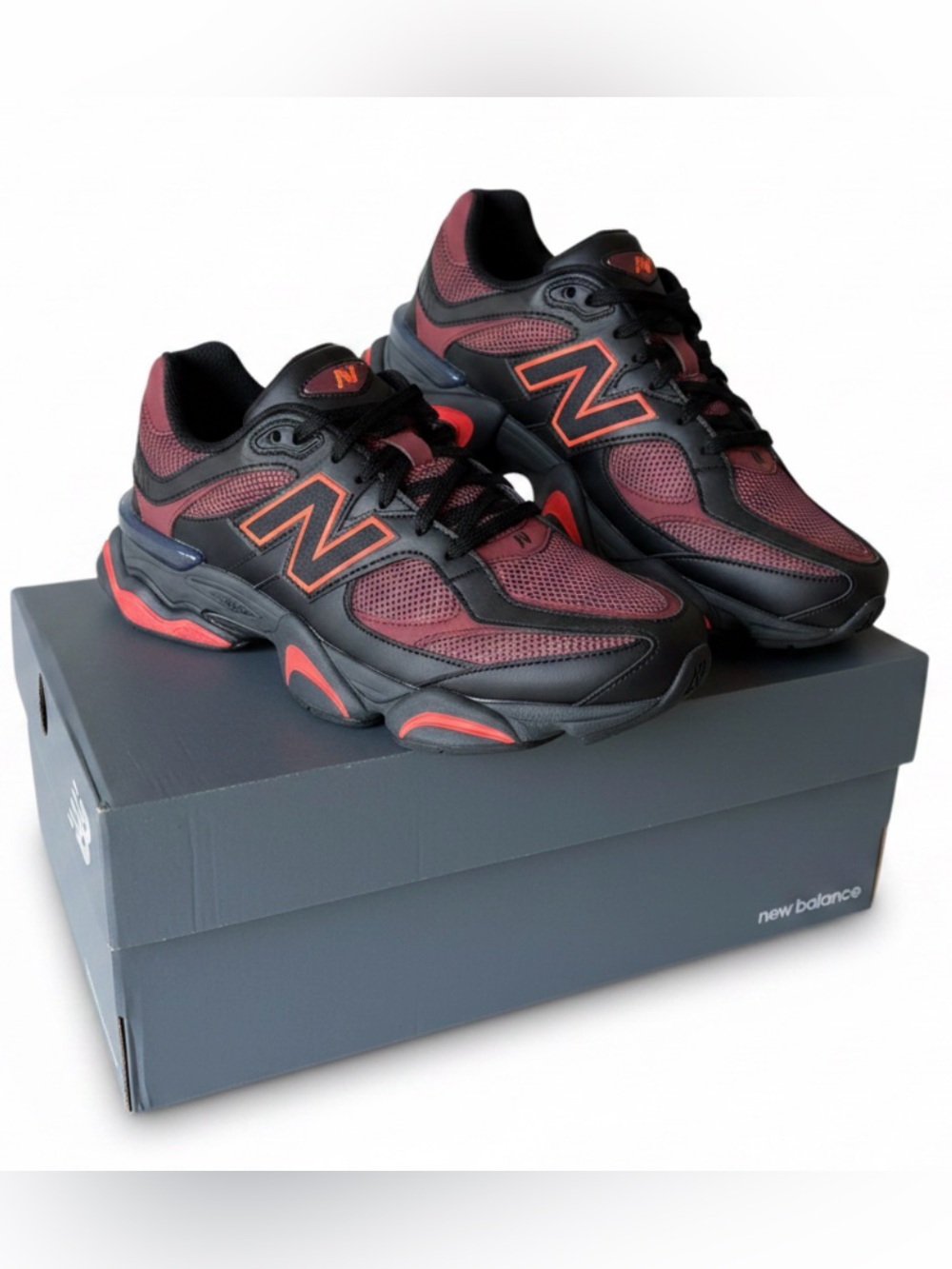 NEW BALANCE 9060 Men’s Shoes 10.5 Black U9060BLA WASHED BURGUNDY